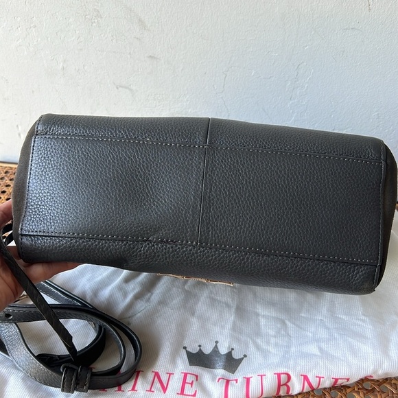 Elaine Turner Leather Handbag with Bamboo Handle - Picture 6 of 11